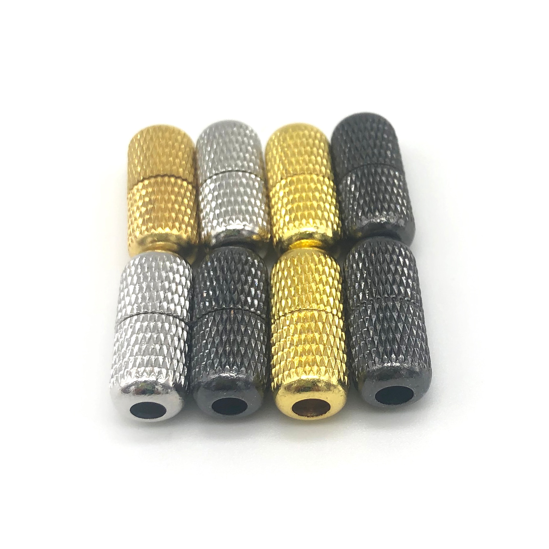 Hebillas de bloqueo de cápsula de Metal, sin cordones Cordones elásticos, accesorios para cordones, 2 piezas