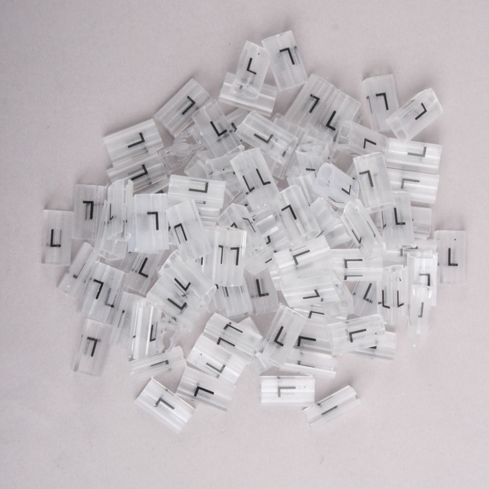 100Pcs Rechthoek Hanger Sizer Kledingstuk Markers &quot;S-XXL&quot; Plastic Grootte Marker Tags