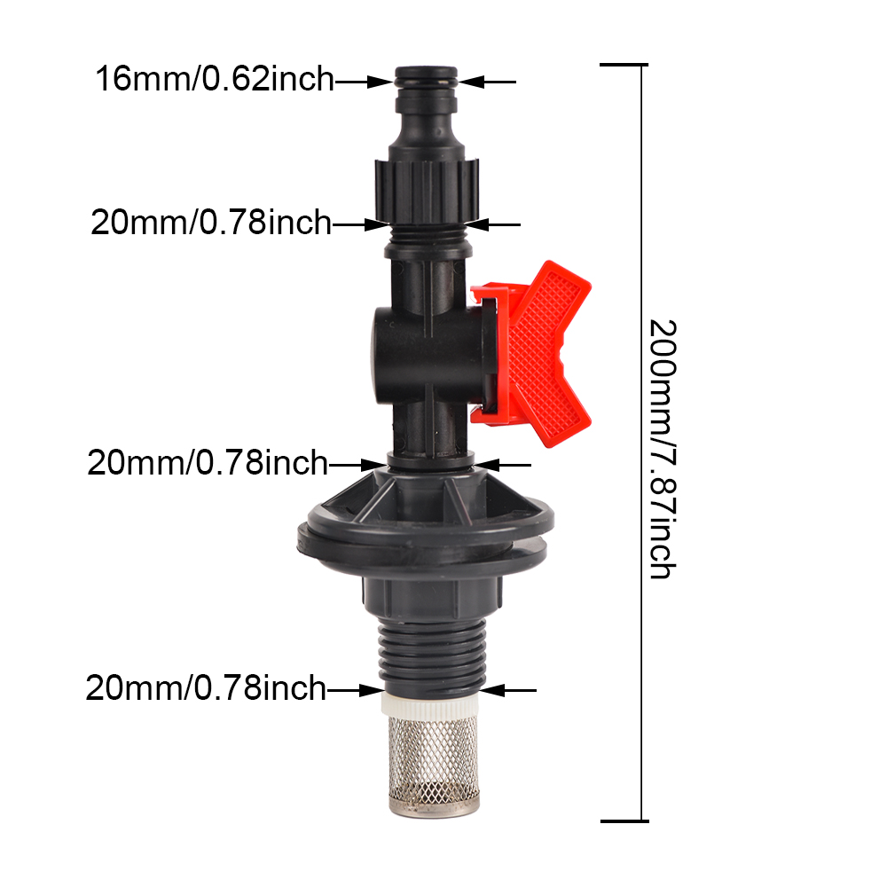 1/2 3/4 Zoll PVC Zapfen Regenfass Wasserhahn Ventil Bausatz mit Schottverschraubung und Schlauchadapter, für Aquarien, Wassertanks, Schwimmbecken: Grün