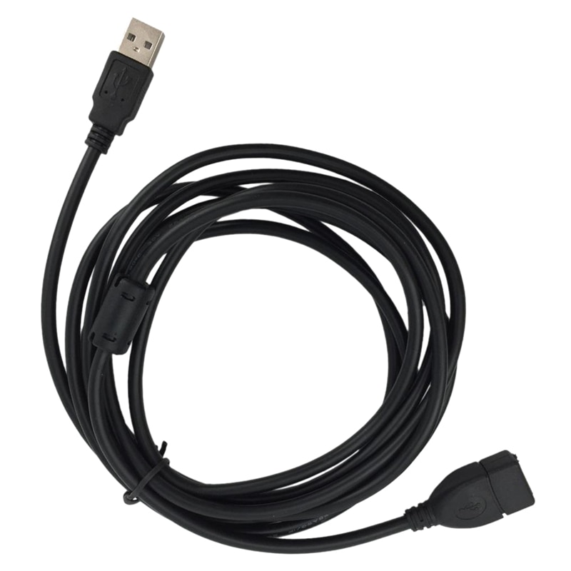 USB Extension Data Cable 2.0 A Male to A Female Long Cord for Computer, 3 meter Black: Default Title
