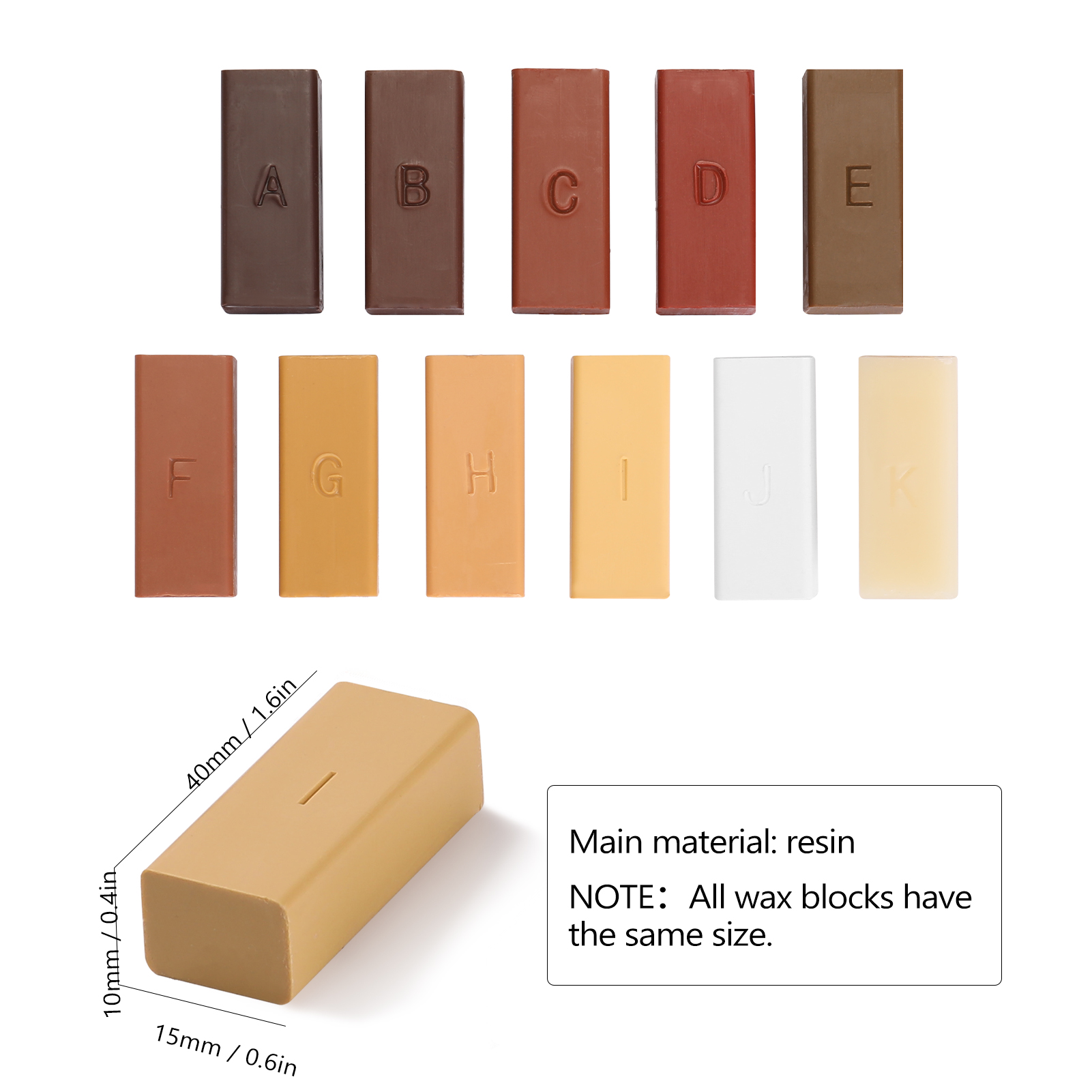 Laminate Floor Repair Kit Melting Laminate Repairing Kit Wax System Accessories Carpentry Scratches Multitool Mend Flooring Tool: Wax block only