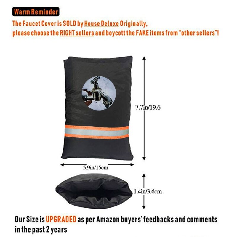 2 pièces bouchon de robinet d'économie d'hiver Protection antigel couvre couverture imperméable réutilisable Protection contre le gel pour robinet extérieur