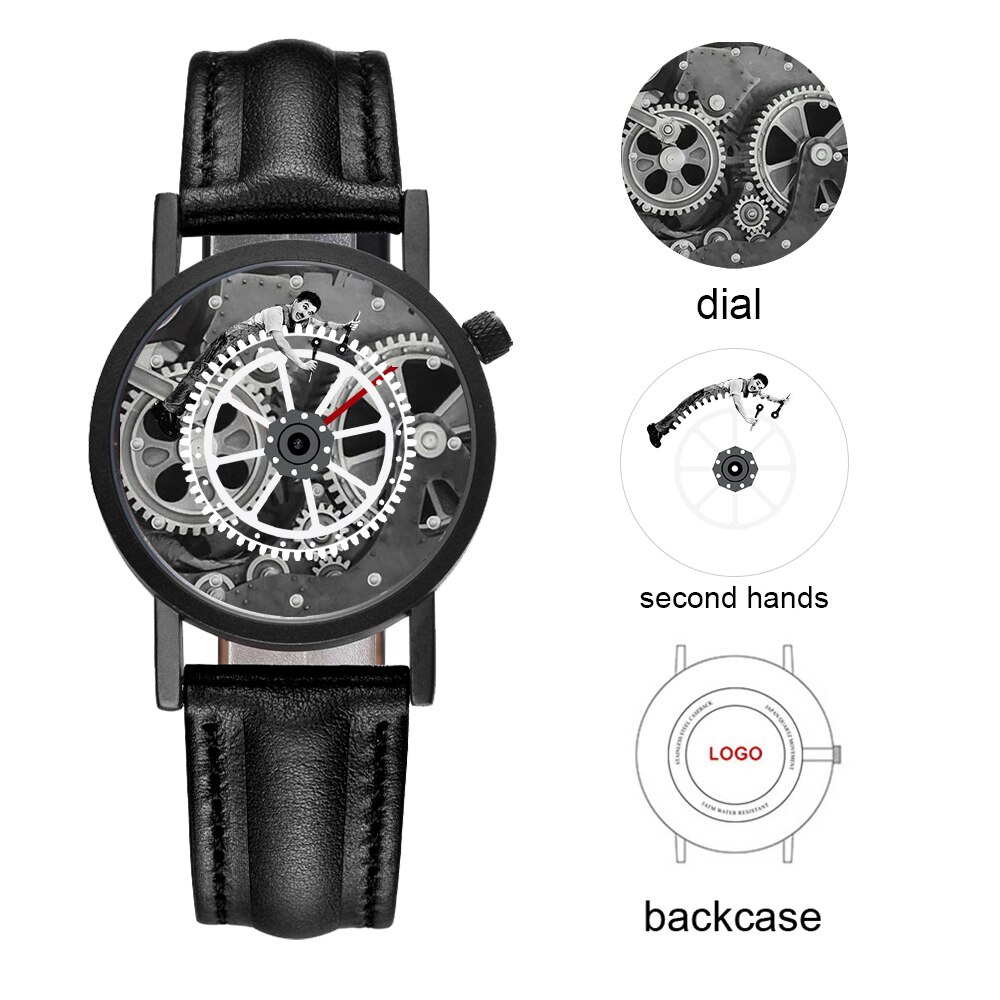 Fb81009 geliefden paar polshorloges tandwiel bewegende wijzerplaat luxe relojes