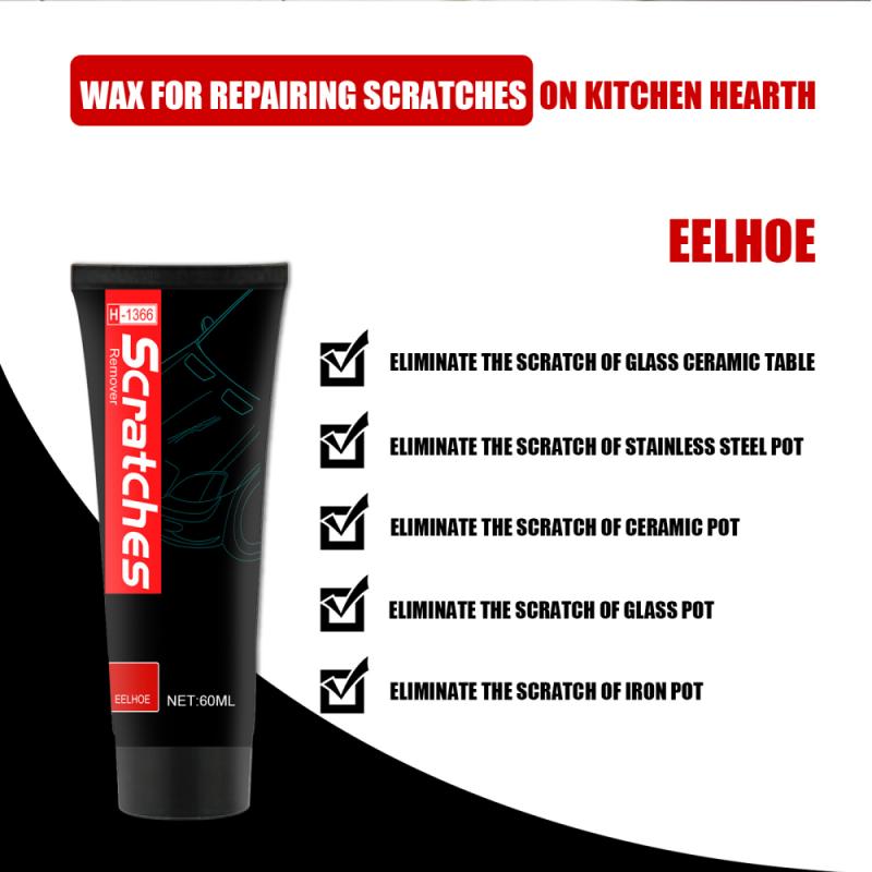 60ml Kitchen Stove Scratch Repair Wax Car Scratch Remover Stains Grease Clean Scratch Repair Agent Hardware Polish Wax