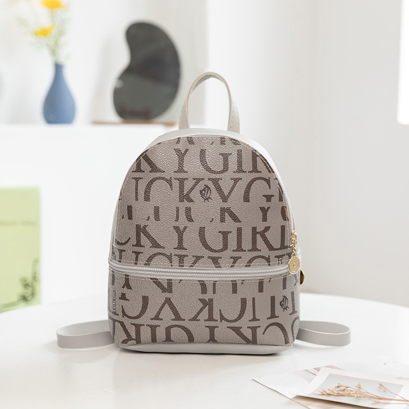 Mini Backpack Retro Crossbody Bag Small Cute Purse Leather PU Little Backpack for Women Trip Travel Outting Bag: GRAY
