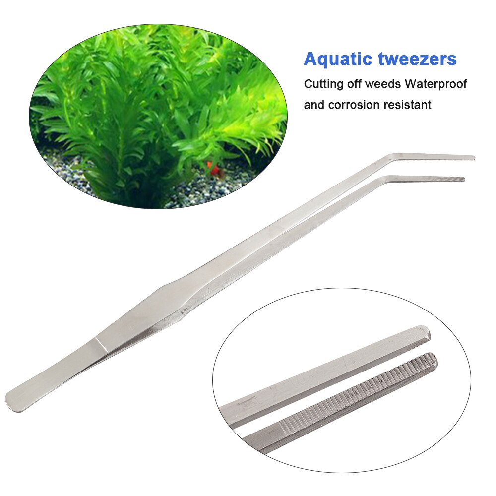 Aquariumgereedschapset planten pincet en schaar gras roestvrij staal schoonmaakgereedschap planten aquarium accessoires