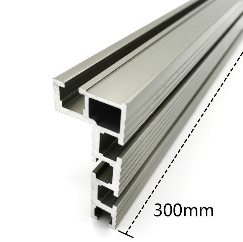 Aluminium Profile Fence and T Track Slot Sliding Brackets Miter Gauge Fence Connector for Woodworking Router/saw Table Benches: 1pc 300mm
