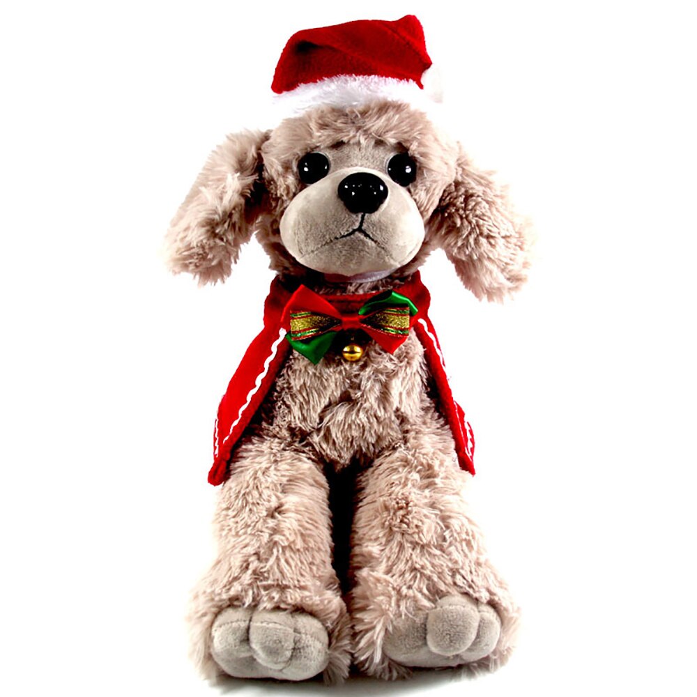 Saim hund juletøj kæledyr kappe hat tørklæde sæt til jul hund trenchcoat vinterkappe hvalp hagesmæk jule kostume  jj50689