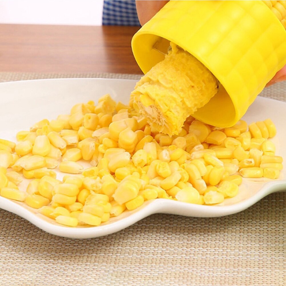 Kitchen Gadget Corn Kernel Separator Stripping Cut Peel Thresher Kitchen Tool Stainless Steel Cob Remover Corn Grain Separator