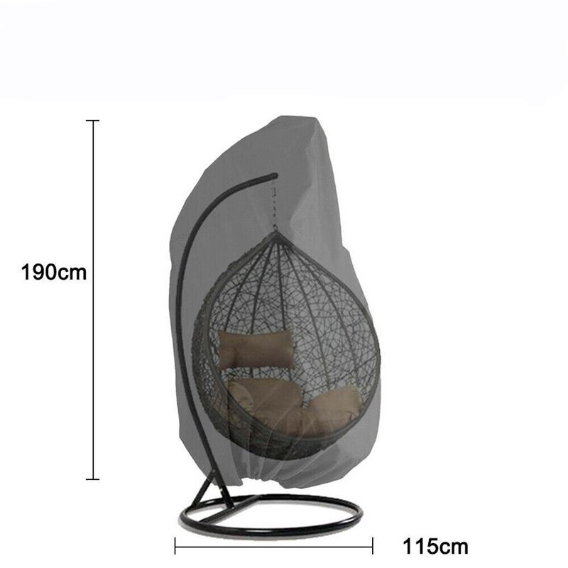 Stofdichte hoes voor hangende schommelstoel van polyester, waterdichte hoes voor tuinmeubilair, uv-bescherming, universele hoes