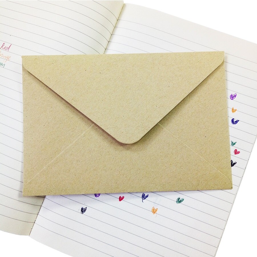 50 Pcs/lot Simple Brown Kraft Paper Envelope DIY Multifunction envelope card envelope For Thanks Invitations