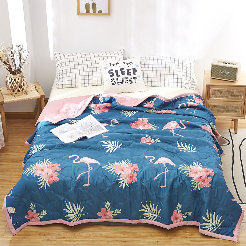 Beddengoed Flamingo Koele Zomer Quilt Dekens Cartoon Trooster Bed Cover Sprei Vel Huishoudtextiel Geschikt Voor Volwassenen Kinderen: 180x200cm / color1