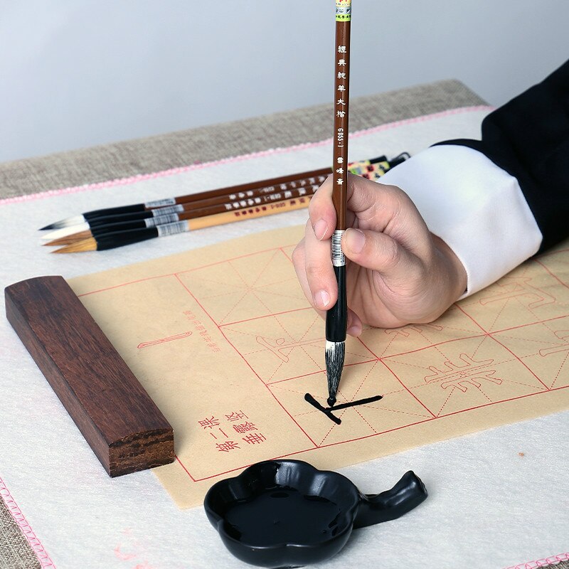 Chinese Traditionele Schilderkunst Borstel Pennen Set Officiële Reguliere Script Kalligrafie Handschrift Coloring Aquarel Penselen