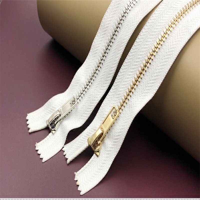 Rits accessoires jeans metaal koperen tanden mannen en vrouwen broek sluiting tas wit nr. . 3 anti-gesp rits accessoires