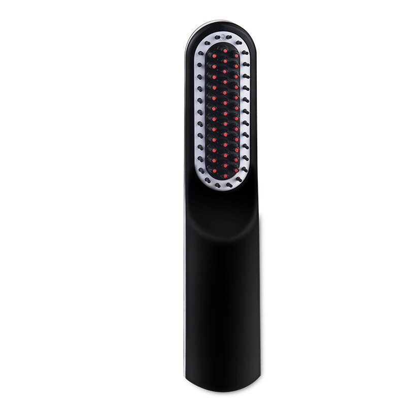 Hair Straightener Brush Rechargeable Battery LCD Electric Men Mini Beard Straightening Comb Styling Tools: Default Title