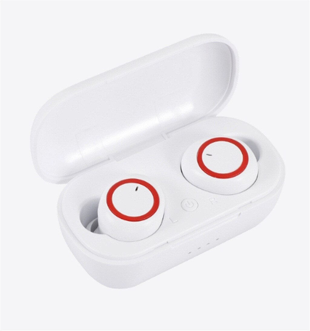 Blueteeth 5.0 Headset Touch Oortelefoon Draadloze Sport Oordopjes Tweeling Mini Oordopjes Stereo Met Microfoon Headset Oortelefoon: White