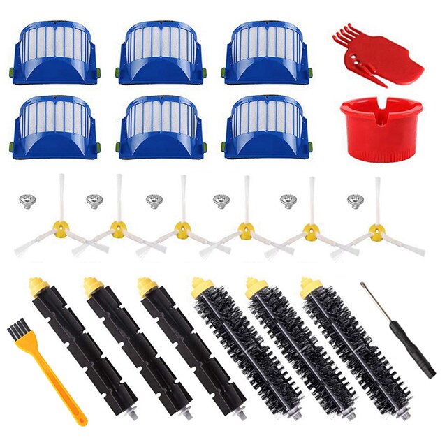 Filtre à Air HEPA pour aspirateur iRobot Roomba, pièces détachées, brosse principale, brosse latérale, 600 610 620 621 625 630 631 650 651 660 671 680 690: iR600-18