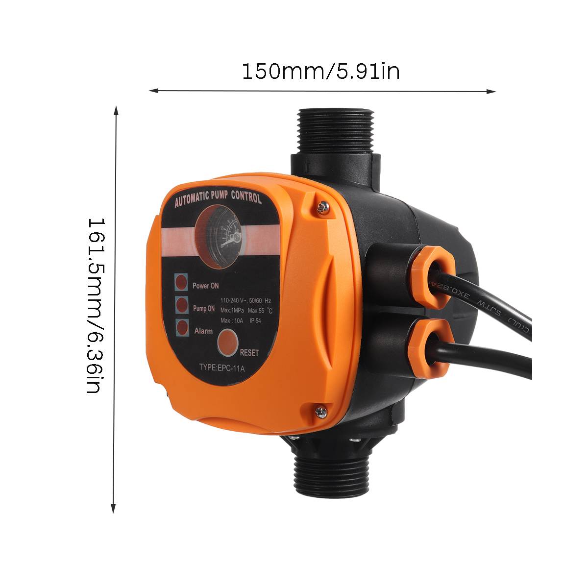 Elektronische Pomp Controle Automatische Druk Waterpomp Controller Schakelaar Voor Water 110V-240V Dial Display Booster Pomp irrigatie