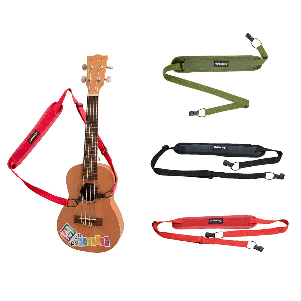 Verstelbare Gekleurde Ukulele Band Riem Met Dubbele Haak Uke Onderdelen Toebehoren