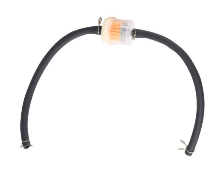 2pcs Motorcycle Fuel Filter Universal Scooter motorcycle 6mm Inline Gas Petrol Liquid Fuel Filter Hose With 4 Clips