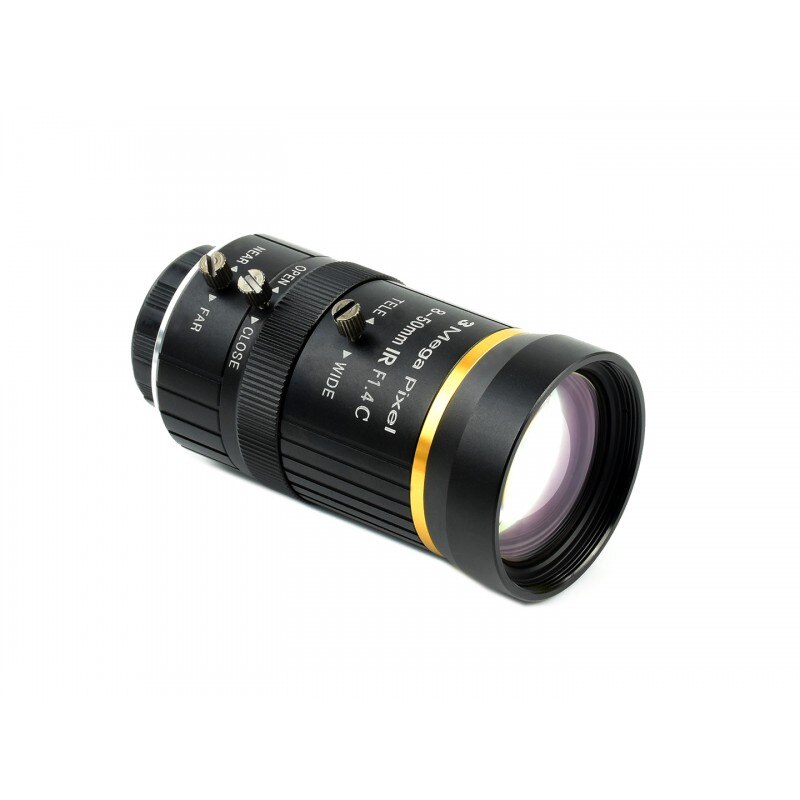 Official Raspberry Pi 8-50mm Zoom Lens Adjustable Angle Of View C-Mount For Camera