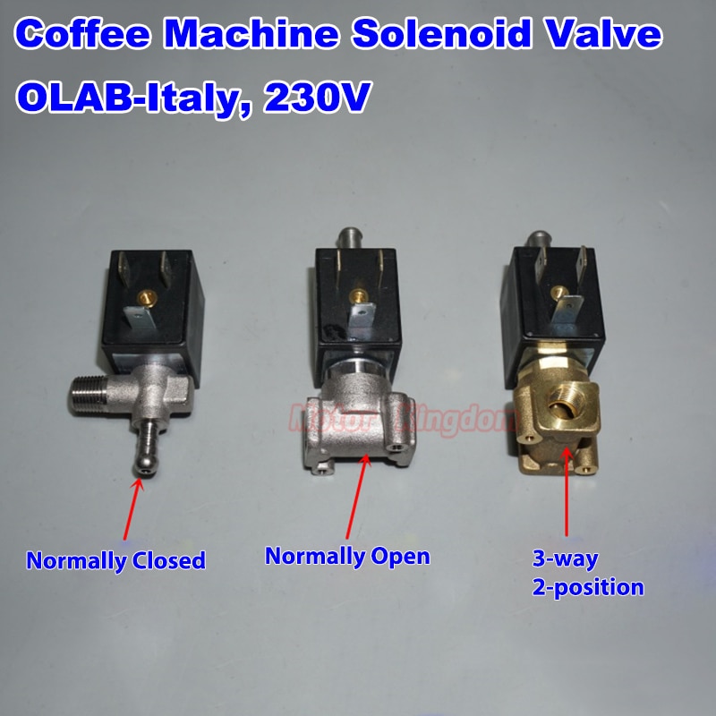 OLAB SERIE 6000-9000 AC 230V G1/8 'cafetera de latón vapor agua válvula solenoide normalmente cerrada