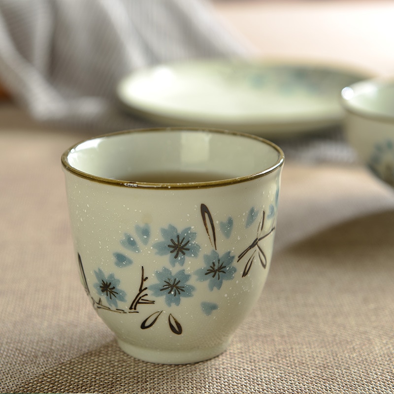 150ml japanska koppar tekopp vinglas stengods keramik restaurang vattenkopp med kopp kaffekopp