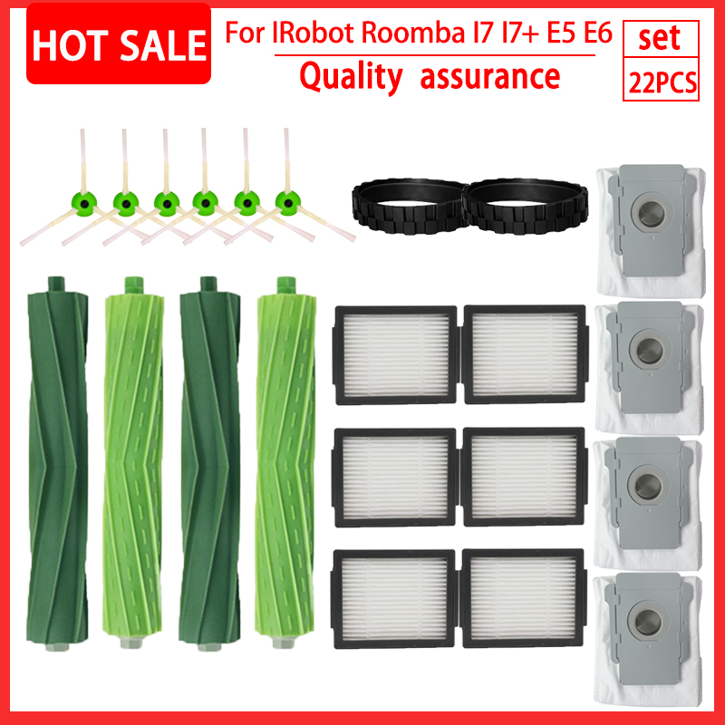 Do iRobot Roomba i7 i7 i6 i8 i3 Plus E5 E7 E&I Seria Hepa Filtr Szczotka boczna Szczotka główna Odkurzacz Akcesoria zamienne: Różowy