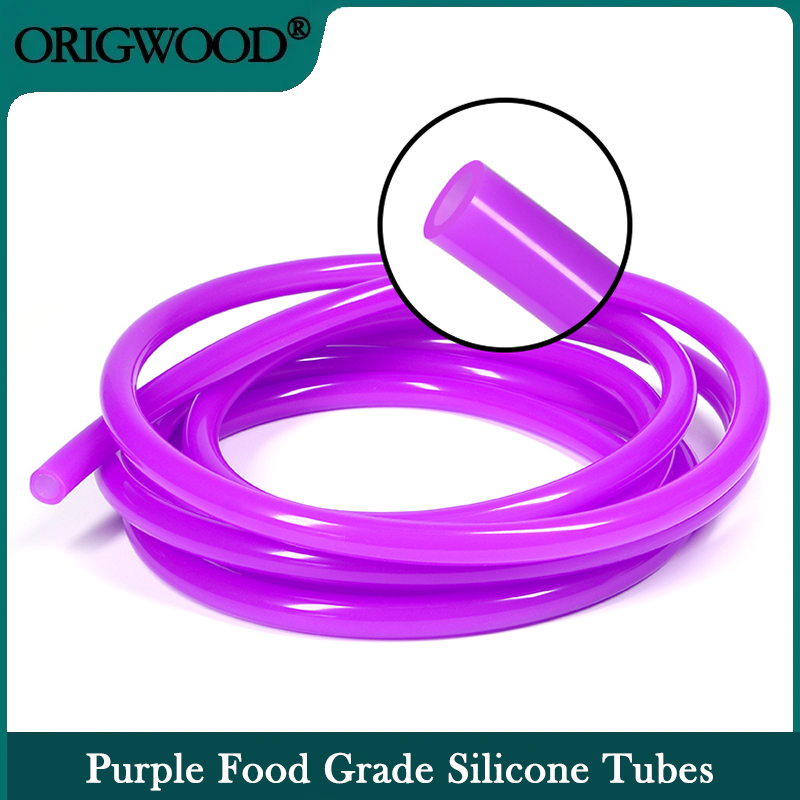 Tubo de silicona púrpura de 1/3/5/10M, manguera de goma de alimentaria, tubos flexibles de riego de aire para acuario, conector de agua, mangueras de jardín