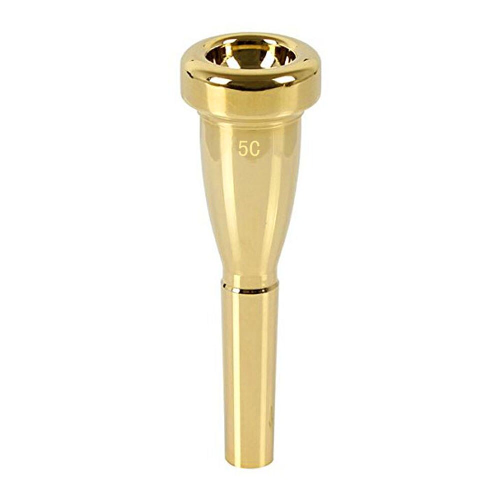 Boquilla de trompeta de Metal 5C, para Yamaha o bach conn y king, color dorado y plateado, 1 Uds.: Dorado