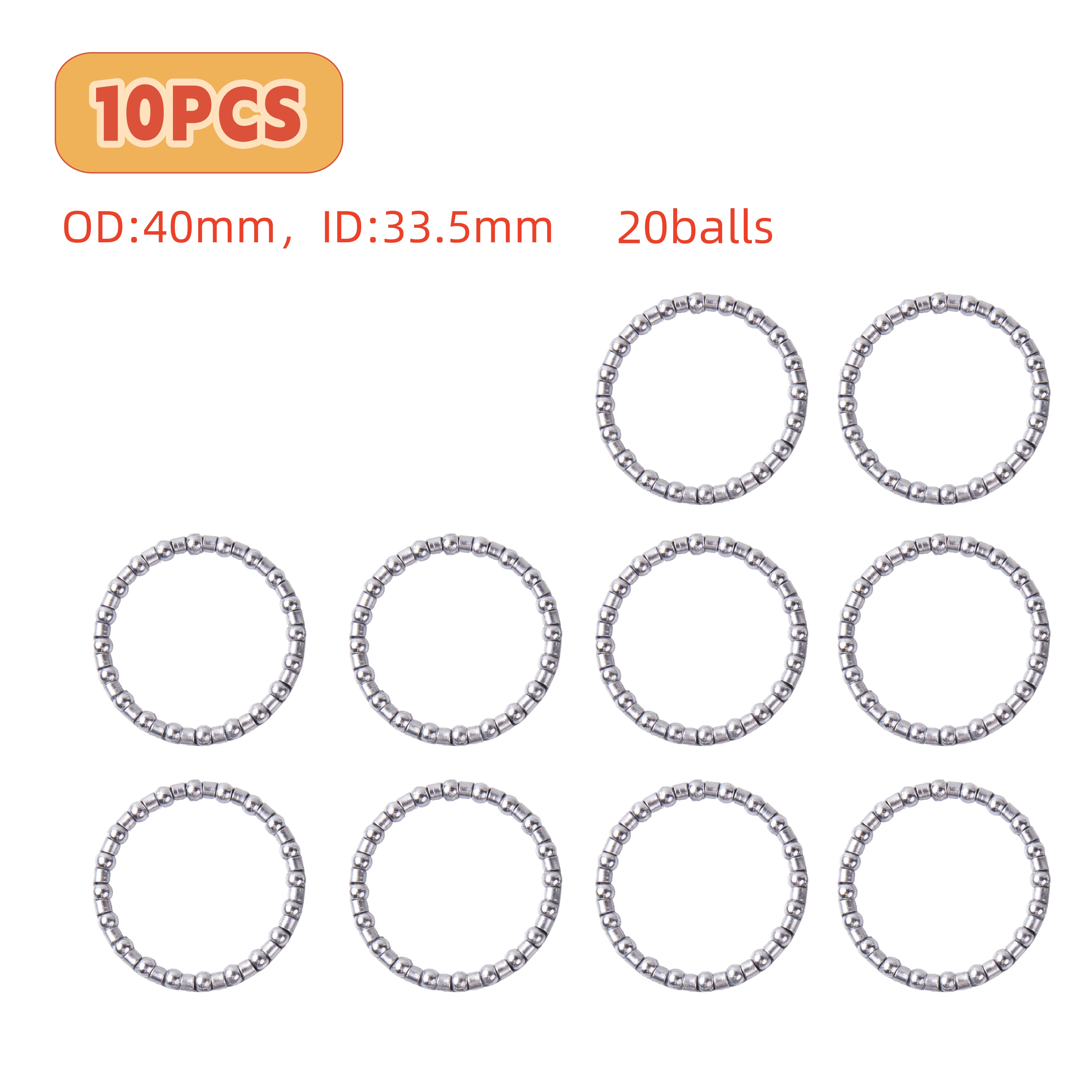 Rodamientos para auriculares de bicicleta para dirección suave, 5/32" x 20 bolas, piezas de reparación de bicicletas, rodamientos de bolas de bicicleta para bicicletas de montaña: Castaño