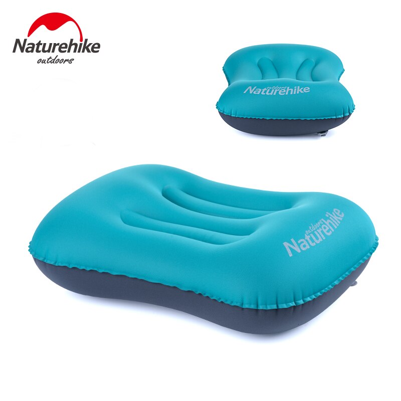 Naturehike Self Inflating Pillow Sponge Non-slip Compressed Folding Compact Automatic Inflatable Pillow Outdoor Travel Camping: New Blue