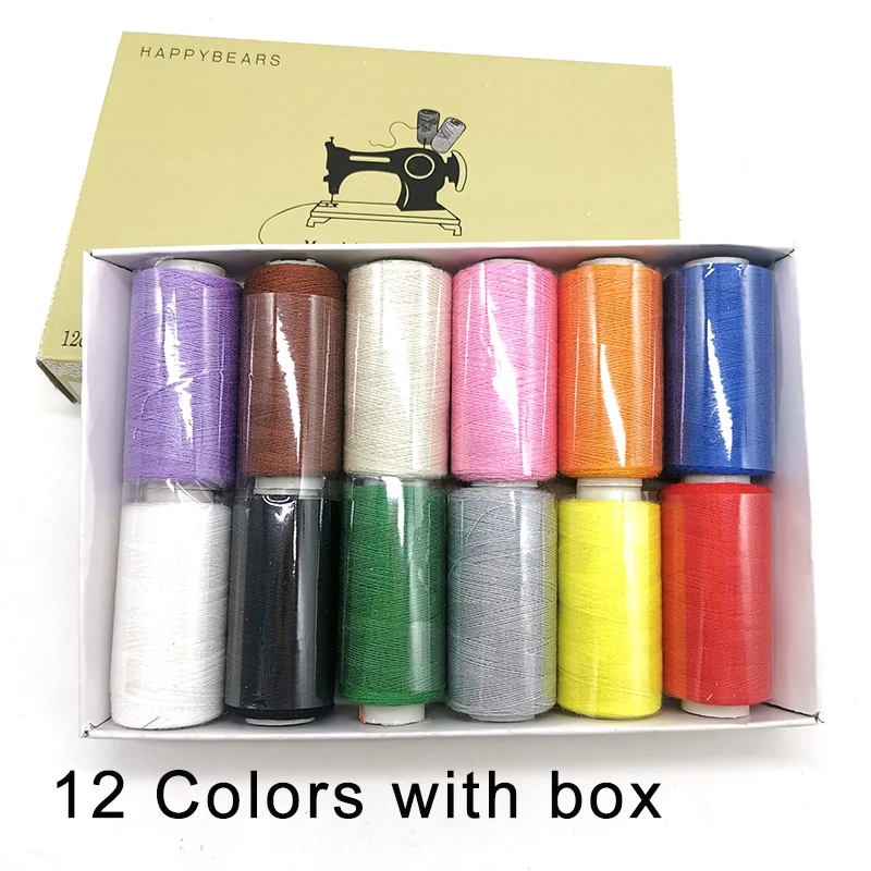 12Pcs Sewing Threads Kits Polyester Threads 380Yards Per Spools Embroidery Threads Bobbin Thread for DIY Crafts Sewing Machine: army green