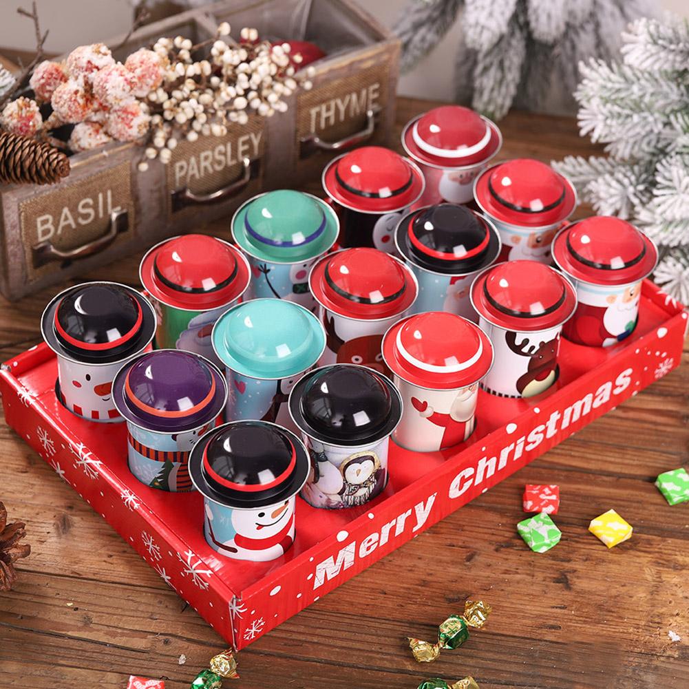 1pc joulu karkkia tina laatikko suuri kapasiteetti rauta karkkia purkki lasten laatikko joulukoristeita navidad koruja karkkia varastointi tölkki