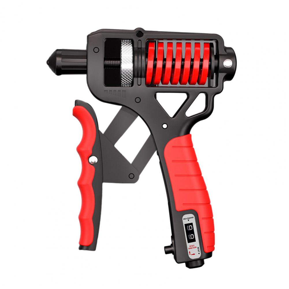 Empuñadura de goma antideslizante, entrenador de fuerza, contador LED, distancia ajustable/resistencia: Verde