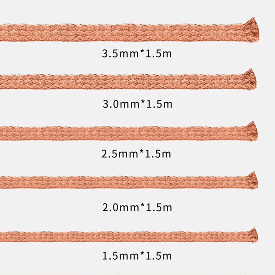 MECHANIC 1.5/2.0/2.5/3.0/3.5mm Width 1.5m Length Desoldering Braid Welding Remover Copper Solder Wick Wire Cord PCB Repair Tool