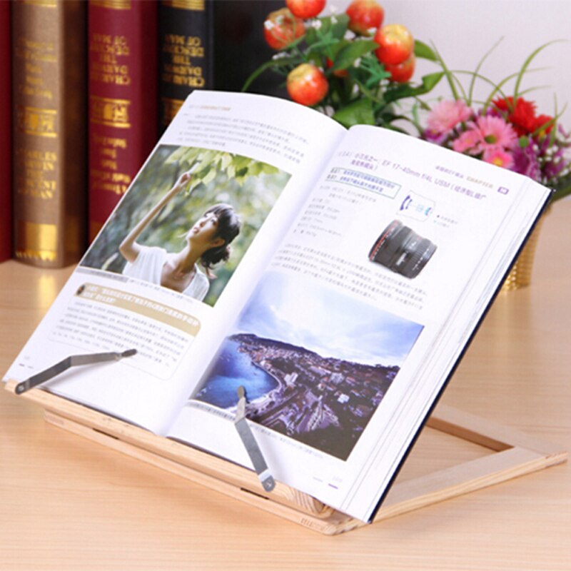 Træ læsebog support stativ talerstol træ tablet pc bogstøttebeslag