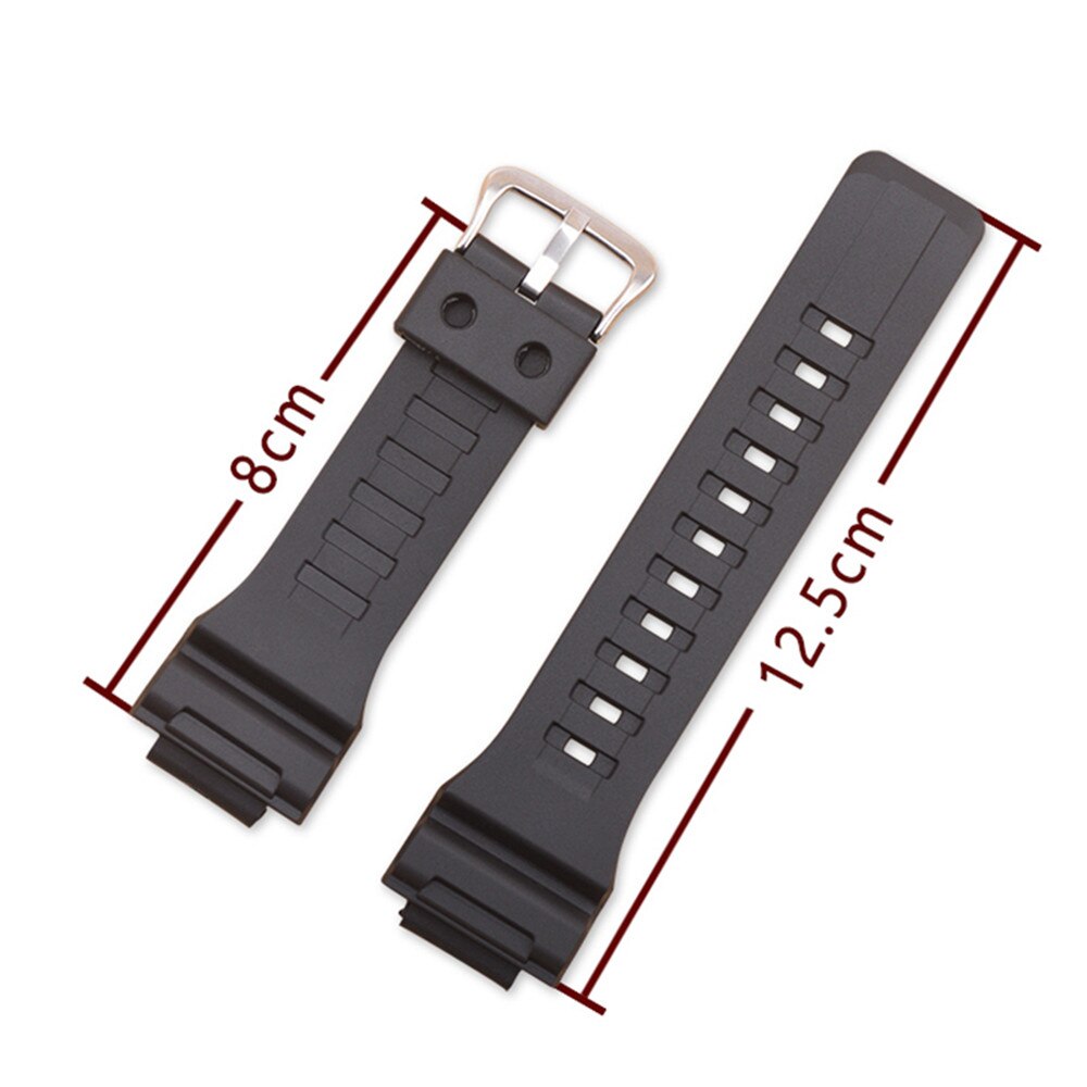 Bracelet en résine de Silicone noir mat, 18mm, pour Casio g-shock AQ-S810W S800W AEQ-110W W-735H SGW-300H, accessoires de bracelet de montre