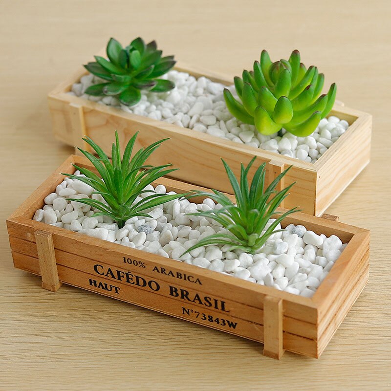 Strongwell retro tre blomsterpotte hageplante potteplanter vindusboks gjennom potte saftige blomsterplantekrukke hageartikler