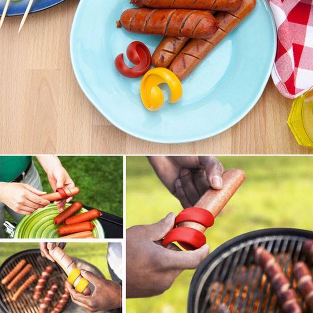 Fatiador de cachorro-quente, cortador de salsicha para churrasco, ferramentas para acampamento, inovação, utensílios de cozinha, silicone, molde de salsicha para cachorro-quente