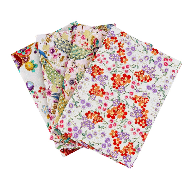 Tissu en coton Bronze Style japonais Kimono tissu pour vêtement et robe de femme et bricolage TJ8692