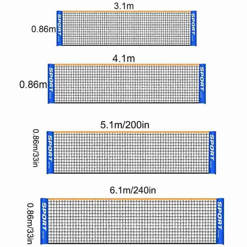 Standard Professionelle Tennis Ausbildung Netz Badminton Netz Außen Tennis Netz Gittergewebe Volleyball Netz ÜSpund 3,1 M 4,1 M 5,1 M 6,1 M