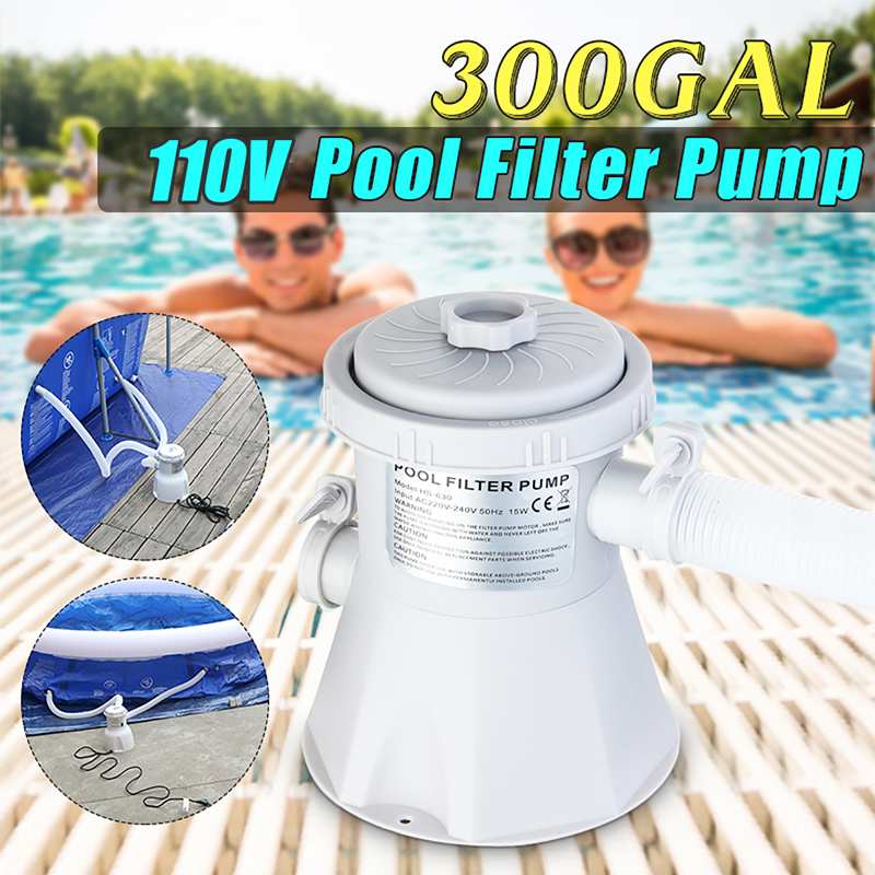 Swimming Pool Filter Pump Pool Cleaner 110v Filter Pump Circulation Pump Siphon Principle Easy Quick To Install Household Items