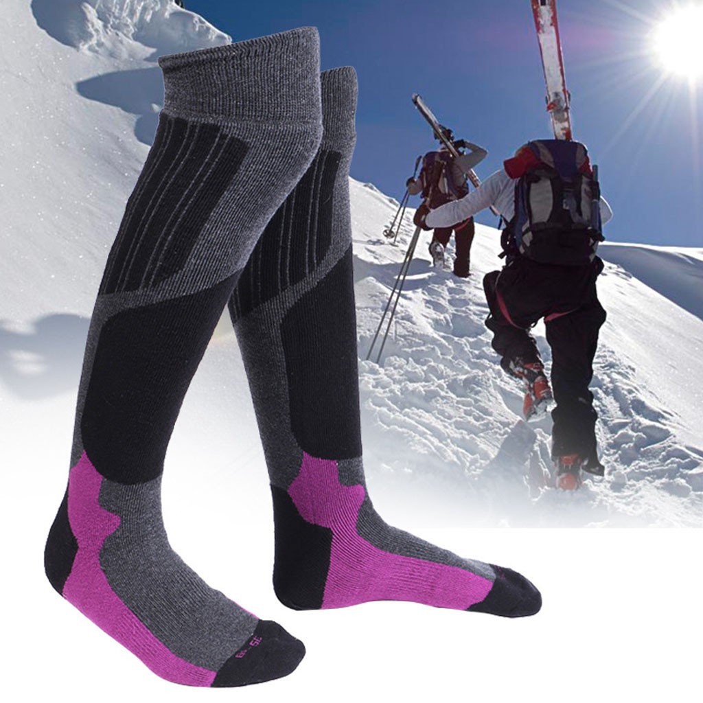 Männer frauen Unisex Winter Warme Wandern Bergsteigen Ski Socken Outdoor Sport Strümpfe Über Dem Knie Lange Verdicken Baumwolle Socken