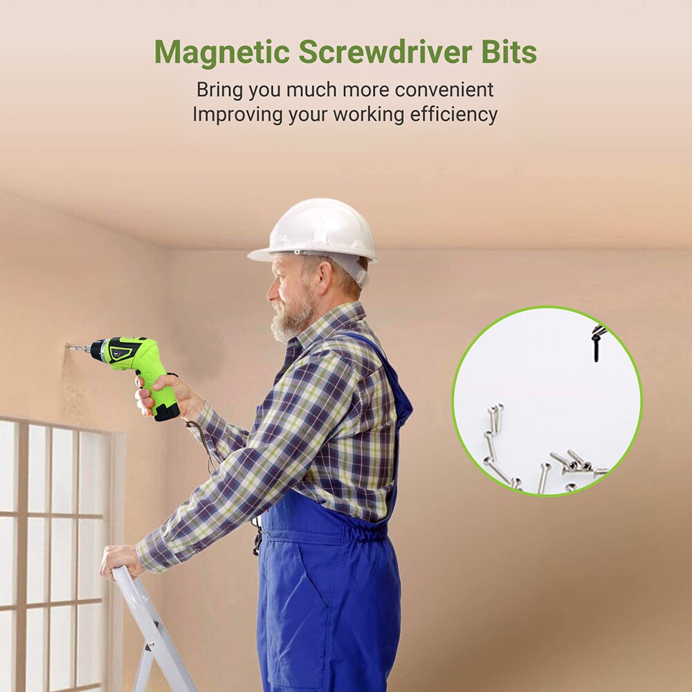 Electric 6.0N.m Cordless Screwdriver Set Rechargeable with 1500mAh Battery 40 Accessories Hand Screwdriver Power Driver Tool