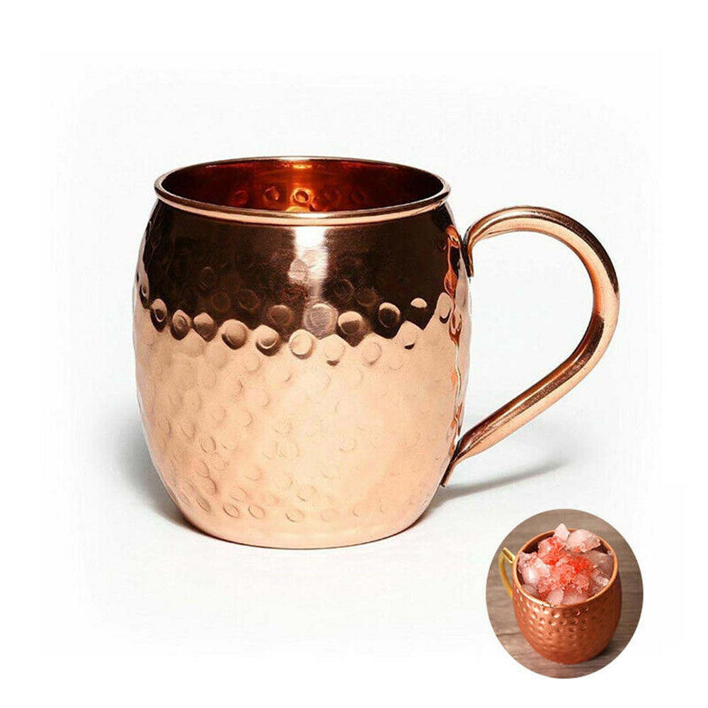 Moscow mule kobber krus - håndlavede fødevaresikre rene solide kobber krus messing coated rustfrit stål