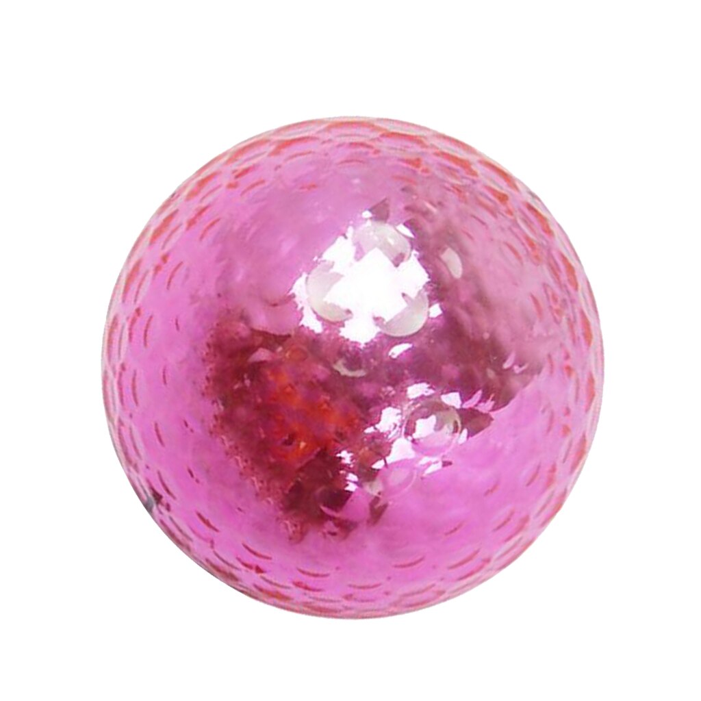 Pelota de Golf de doble capa con revestimiento metálico, 42,6mm, Color aleatorio