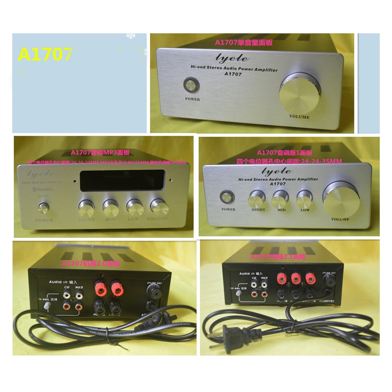 KYYSLB Larghezza 170 Altezza 70 Profondo 268 MILLIMETRI A1707 FAI DA TE Pannello in Alluminio Amplificatore telaio scatola FAI DA TE Scatola 2.0 2.1 Amplificatore caso Borsette