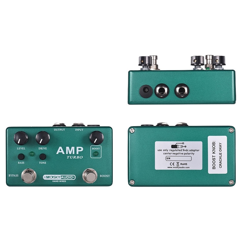 Mosky Amp Turbo Guitar Effect Pedal 2 In 1 Boost Overdrive Effects True Bypass