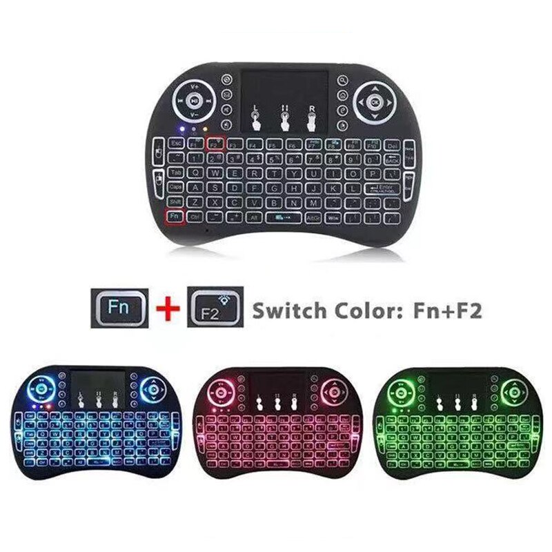 i8 Mini Wireless Keyboard 2.4GHz English Russian Arabic Spanish French Handheld For Android TV BOX Mouse Touchpad Remote Control